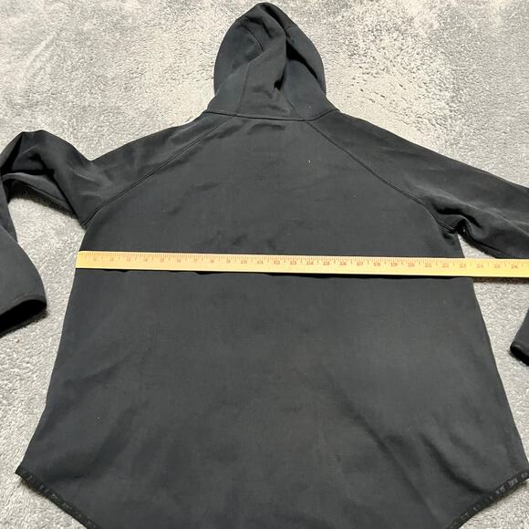 Nike Sportswear Tech Hoodie Womens Large Fleece Cape Sweatshirt Zip Black 655765 - Picture 4 of 8